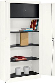 mauser Metallschrank 790065A1 reinweiß 95,0 x 42,0 x 195,0 cm, aufgebaut, 1 St.