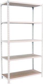 Simonrack Schwerlastregal MADERCLICK MEGAPLUS 5 8425437077531 weiß 120,0 x 40,0 x 200,0 cm