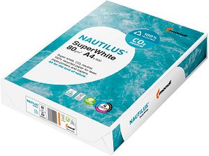 NAUTILUS® Recyclingpapier SuperWhite CO2 neutral DIN A4 80 g/qm 500 Blatt