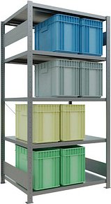 SCHULTE Schwerlastregal MULTIplus 250 12980 silber 100,0 x 80,0 x 200,0 cm