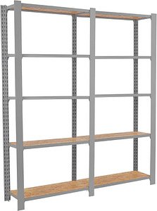 Simonrack Weitspannregal OFFICLICK 8425437127540 grau, braun 160,0 x 30,0 x 210,0 cm