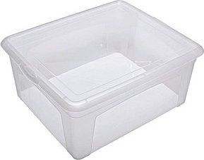 Thumbnail - flink & sauber Aufbewahrungsbox 17,0 l transparent 40,0 x 35,0 x 17,0 cm