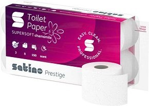 Satino Toilettenpapier prestige Kamille 3-lagig, 8 Rollen