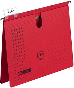 Thumbnail - ELBA Hängehefter chic ULTIMATE Karton rot DIN A4 1x kaufmännische Heftung, 5 St.