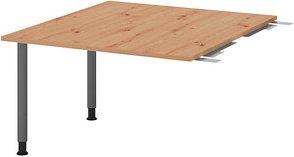 HAMMERBACHER Verbindungsplatte höhenverstellbar KT12C asteiche, grafit rechteckig 120,0 x 130,0 x 72,0 - 74,0 cm