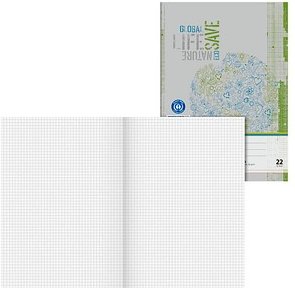 Thumbnail - BRUNNEN Schulheft Recycling Lineatur 22 kariert DIN A4 ohne Rand, 16 Blatt, 1 St.