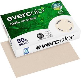 Clairefontaine Recyclingpapier Evercolor chamois DIN A4 80 g/qm 500 Blatt