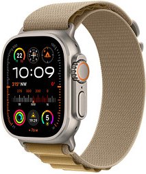 Apple Watch Ultra 2 49 mm (GPS + Cellular) Alpine Loop Medium mandel, natur