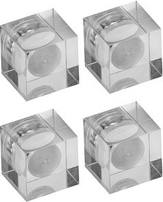 MAUL Magnete grau, Kunststoff 15x15x15 mm, 4 St.