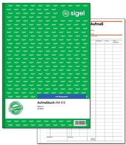 Thumbnail - SIGEL Aufmaßbuch Formularbuch AM415, 1 St.
