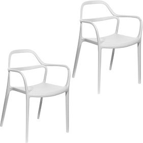 meet powered by PAPERFLOW Gartenstühle NOVA weiß, 2 St.
