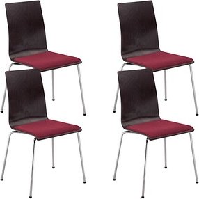 4 Nowy Styl Schalenstühle Cafe VII wenge, bordeaux Holz
