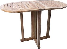 Thumbnail - Garden Pleasure Gartentisch SOLO natur oval 60,0 x 15,0/65,0/120,0 x 75,0 cm
