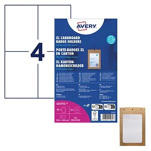 Thumbnail - AVERY Zweckform XL Karton Namensschilder 14,8 x 10,5 cm, 13 Blatt