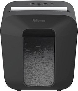 Fellowes Powershred LX25 Aktenvernichter mit Partikelschnitt P-4, 4 x 37 mm, bis 6 Blatt, schwarz