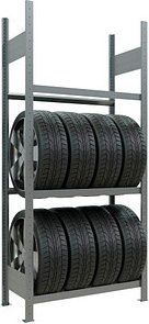 SCHULTE Reifenregal 13820 silber 90,0 x 40,0 x 200,0 cm