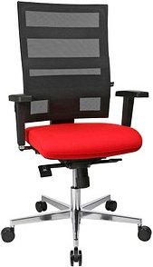 Topstar Bürostuhl Sitness X-Pander Plus, SI959WGT310 Stoff rot, Gestell alu