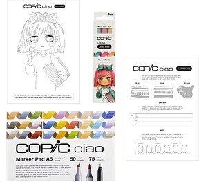 COPIC® Ciao Vibrant Palette Starter Layoutmarker-Set farbsortiert 1,0 + 6,0 mm, 1 Set