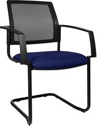 2 Topstar Besucherstühle BtoB 20 BB400A G260 blau, schwarz Stoff