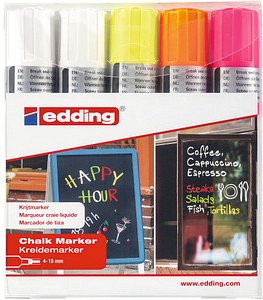 edding 4090 Kreidemarker farbsortiert 4,0 - 15,0 mm, 1 Set