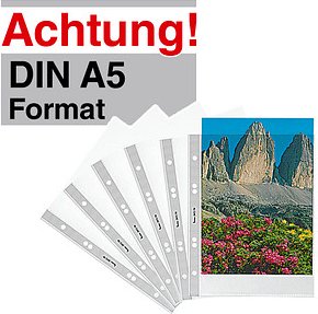 50 bene Prospekthüllen DIN A5 glasklar glatt 0,10 mm