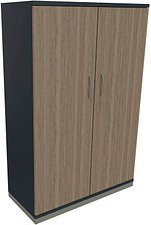 fm Aktenschrank Sidney, 4260429764822 lavagrau, eiche 3 Fachböden 100,0 x 44,2 x 151,7 cm