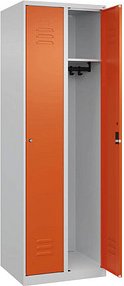 CP Spind Classic Plus reinorange, lichtgrau 080000-20 S10032, 2 Schließfächer 60,0 x 50,0 x 185,0 cm