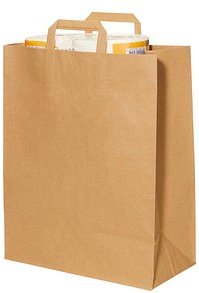 trodat Papier-Tragetaschen TÜTLE XL braun 32,0 x 41,0 cm, 100 St.