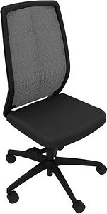 Quadrifoglio Bürostuhl Orion Stoff schwarz, Gestell schwarz