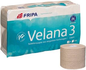 FRIPA Toilettenpapier Velana 3-lagig Recyclingpapier, 8 Rollen