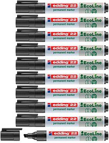 edding 22 EcoLine Permanentmarker schwarz 1,0 - 5,0 mm, 10 St.