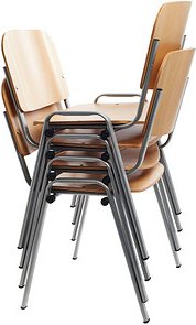 4 rocada Besucherstühle 974VE buche Holz