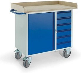 Rollcart Werkstattwagen blau 6 Schubladen