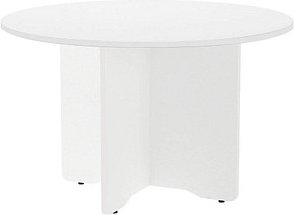 rocada Mehrzwecktisch weiß rund, Säulenfuß weiß, 120,0 x 120,0 x 72,0 cm