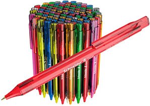 Schneider Kugelschreiber Fave farbsortiert, Schreibfarbe: blau, 50 St.