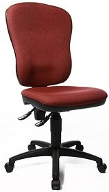 Thumbnail - Topstar Bürostuhl Point 80, 8180 G27 Stoff rot, Gestell schwarz