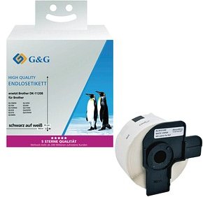 G&G Etikettenrollen für Etikettendrucker ersetzt brother DK-11208 weiß, 38,0 x 90,0 mm, 1 x 400 Etiketten