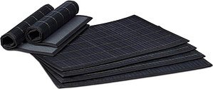 relaxdays Platzset schwarz 30,0 x 45,0 cm, 6 St.
