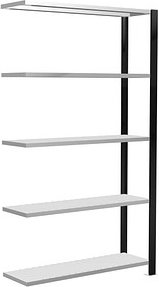 SCHULTE Anbau-Schwerlastregal 36004-S schwarz 100,0 x 30,0 x 180,0 cm