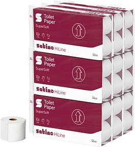 Satino Toilettenpapier HiLine SuperSoft 4-lagig, 72 Rollen