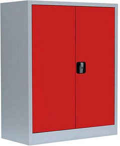 LÜLLMANN Metallschrank 530314 feuerrot, lichtgrau 80,0 x 38,3 x 100,0 cm, aufgebaut, 1 St.