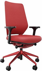 fm Bürostuhl Asiento, 4260761570938 Stoff rot, Gestell rot