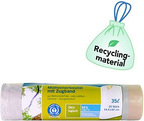 Secolan® Müllbeutel 35,0 l weiß 28,0 µm, 20 St.