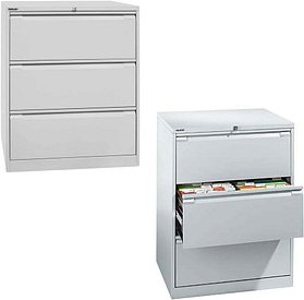 BISLEY Hängeregistraturschrank lichtgrau 3 Schubladen 80,0 x 62,2 x 101,6 cm, 1 St.