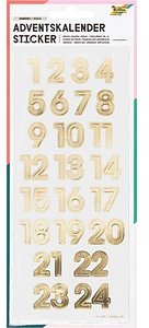 folia Adventskalenderzahlen NUMBERS GOLD gold 24 St.