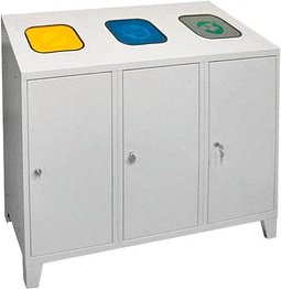 ADB Mülltrenner 3x 120,0 l lichtgrau, 1 St.