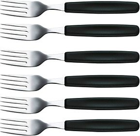 VICTORINOX Gabeln Tafelgabeln schwarz, silber glänzend, 6 St.