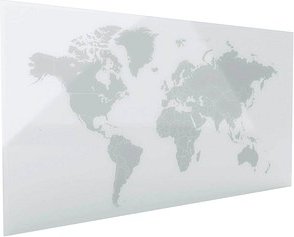 magnetoplan Glas-Magnettafel 100,0 x 50,0 cm Weltkarte