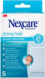 Nexcare™ Pflaster Strong Hold Maxi Pain-Free Removal N0905NAMN weiß 5,0 x 10,1 cm, 5 St.