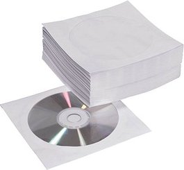 MediaRange 1er CD-/DVD-Hüllen Papiertaschen weiß, 50 St.